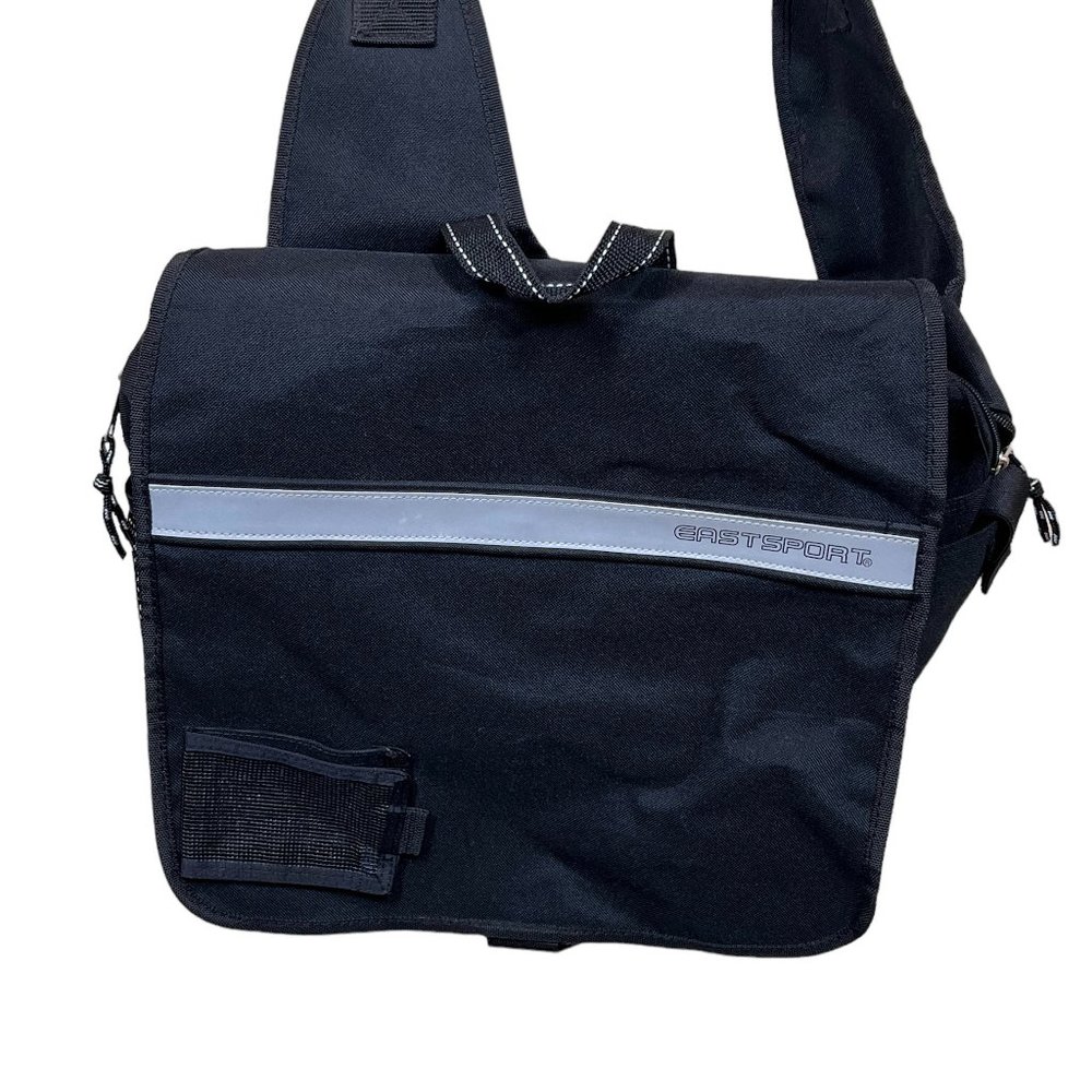 Eastport Black Crossbody Messenger Laptop Shoulder Bag 15" Nylon